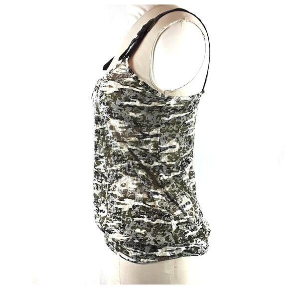 POETRY Camouflage Knit Tank Size S Adjustable Straps Mesh Outdoors Gorpcore - Picture 2 of 8